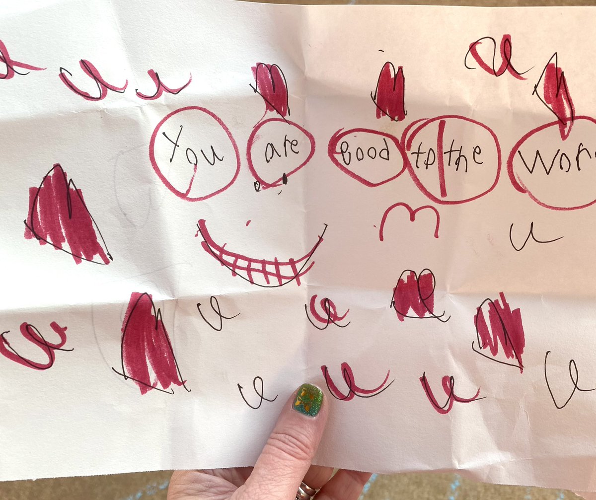 aimnielsen's tweet image. Was handed this sweet Christmas card from a #panda 🐼 who got off the bus while I was working morning bus duty.  It says “You are good to the world”.  🥺 How sweet is that? Day made. #pandasmile #pandafamily @PboroElementary #formula409