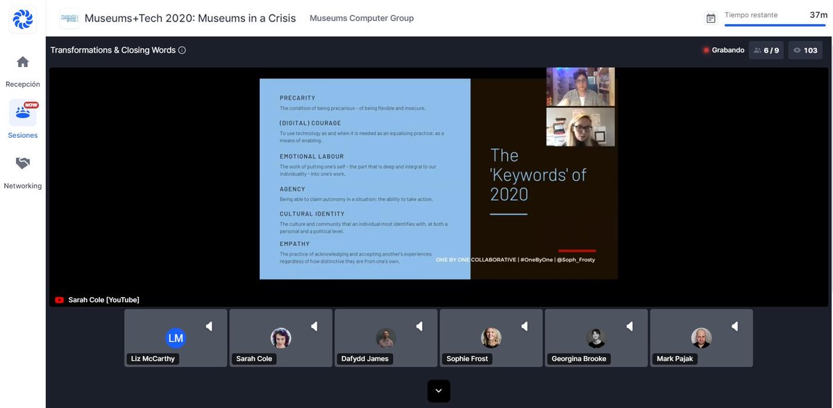 peinadormarta's tweet photo. People change #museums #OneByOne research with @soph_frosty & @vargasl in #MuseTech2020. How individuals & institutions can adapt to change & develop #resilience discussing to advance different futures. Join business intelligence & emotional skills to achieve #DigitalMaturity https://t.co/32vb3jNFzX