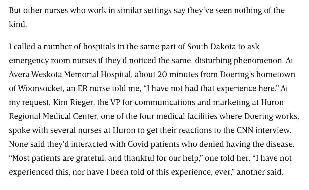 Wired also tried to stand up the nurse's claims. The writer was unable to, though he also pointed out that didn't mean they weren't NOT true, either.
