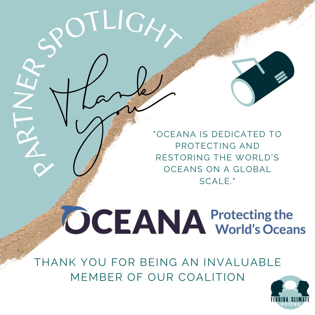 FLClimateVoices's tweet photo. #PartnerSpotlight: FL Climate Voices is proud to have @oceana as a member of the coalition. Oceana seeks to make our oceans more biodiverse by winning policy victories in the countries that govern much of the world's marine life. Visit https://t.co/nt2rrpylTv to learn more. https://t.co/T5QtTRLWRL