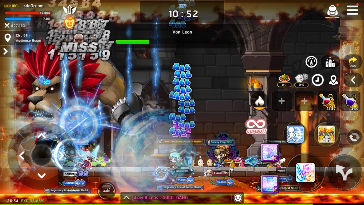 izgalala's tweet image. Maplestory always shows the most epic &quot;Damage&quot; display.

#MapleStoryM #MapleM #Global