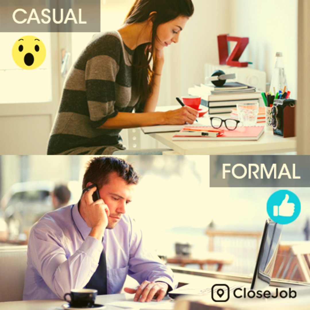 Jobtual's tweet image. Cuando vas a una entrevista de trabajo …¿prefieres ir casual o formal?

#hhrr #recursoshumanos #hr #covid19 #closejob #getajob #teamwork #worksmart #workhard #hustle #WFH #covid19 #pandemia #rrhh #trabajo #hr #recruiters
#visualjobmarketing #contactlesshiring #workplacediversity