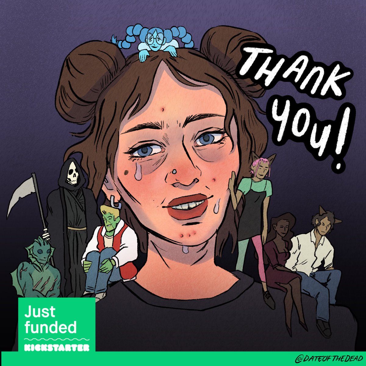 dateofthedead's tweet image. 💀💕TLDR: Big, big love to everyone who’s supported DOTD. Looking forward to what next year will bring for your favourite undead dating sim 💕💀