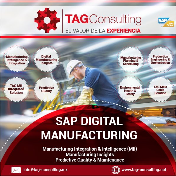 TAGconsulting_'s tweet photo. Transforme sus operaciones de manufactura con las soluciones SAP.
• Reducción de los costos de fabricación y aumento en la producción.
#TAGConsulting
#TAGConsultingMéxico
#TAGConsultingColombia
#TAGConsultingBrazil
#SAPDigitalManufacturing https://t.co/s0TPvlg0I9
