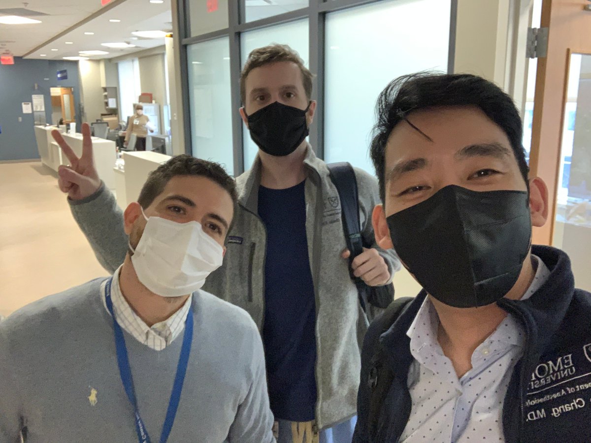 JKEdwardsMD's tweet photo. Rapidly matriculating PGY-1s (Drs. Elkin and Chang) with our Pathologist Dr. Sullivan, on their Transfusion Medicine month.  Yes, they phlebotomized each other.... https://t.co/cA8Qo5FpNh