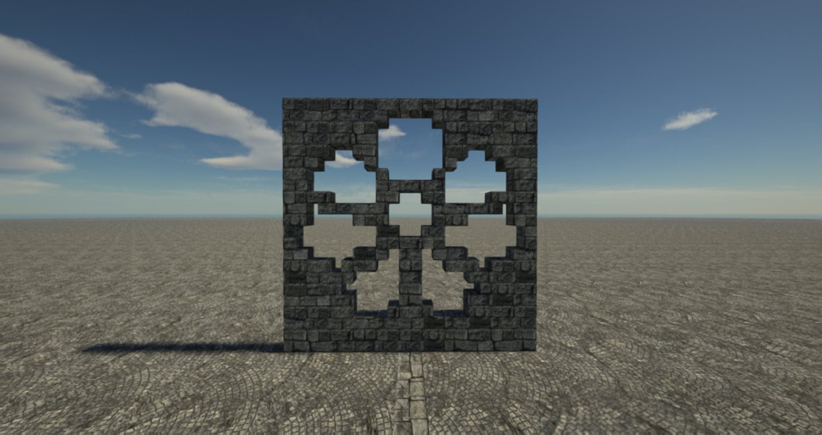 果て行く仕事 1日目 10枚花装飾 Minecraftバラ窓研究会