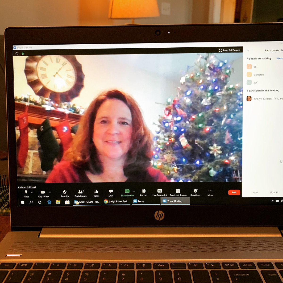 Ready to rock day 1 of virtual learning! So nice to see the kids smiles even if it is over the computer screen! #wyproud