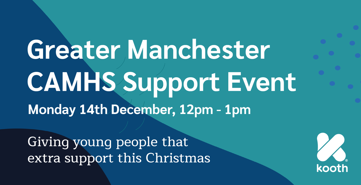 Are you a #CAMHS professional in #GreaterManchester? On Monday we've got some fab professionals hosting an online event on how #kooth can help support young people. Hear from <a href="/DrSRanote/">Professor Sandeep Ranote</a> plus influential staff members from Kooth, @BoltonCCG &amp; <a href="/GMMH_NHS/">Greater Manchester Mental Health</a>. bit.ly/2W2uncK