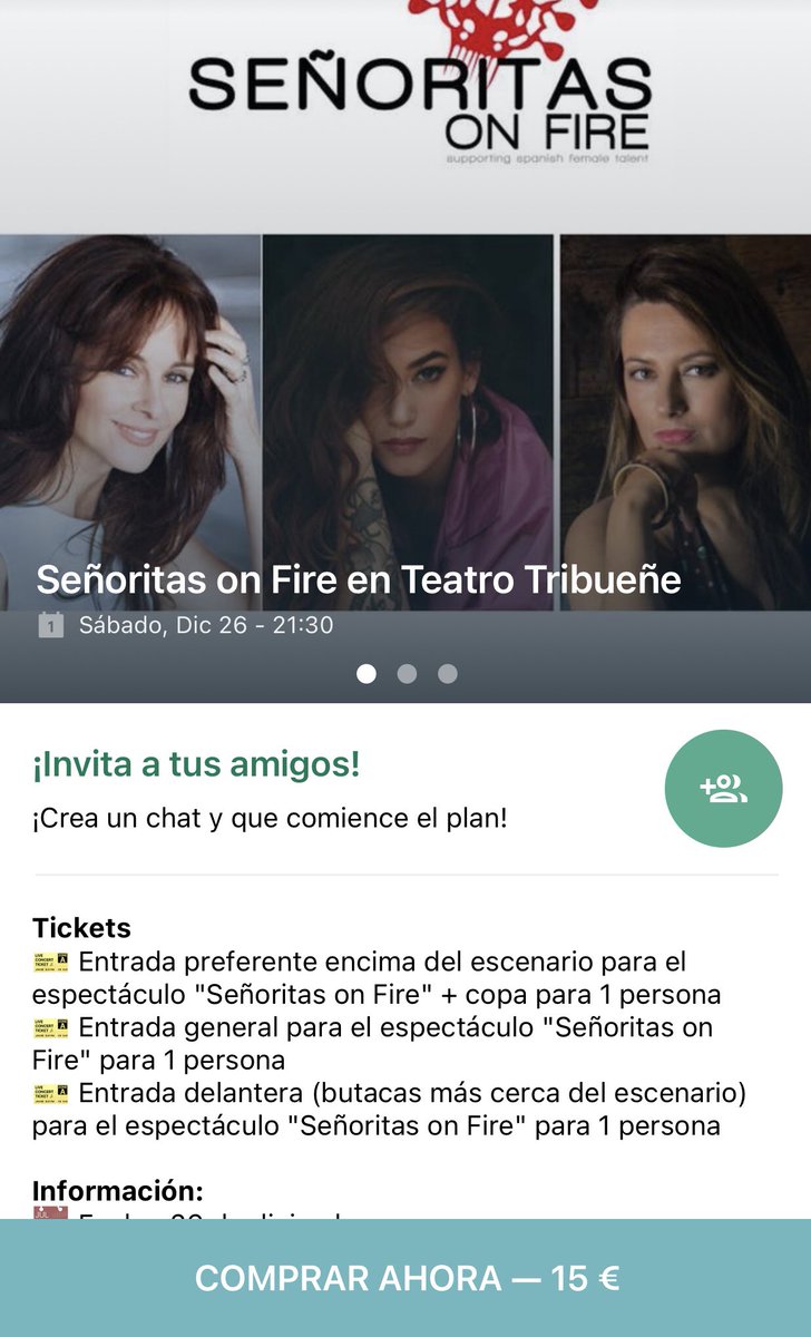 Ya están a la venta las entradas para el sab 26 de dic 2130h. <a href="/SilviaMarso/">SILVIA MARSÓ</a> <a href="/sandragroove/">SANDRA GROOVE</a> y <a href="/nvergaramusic/">Natalia  Vergara</a> en <a href="/TeatroTribuene/">Teatro Tribueñe</a>