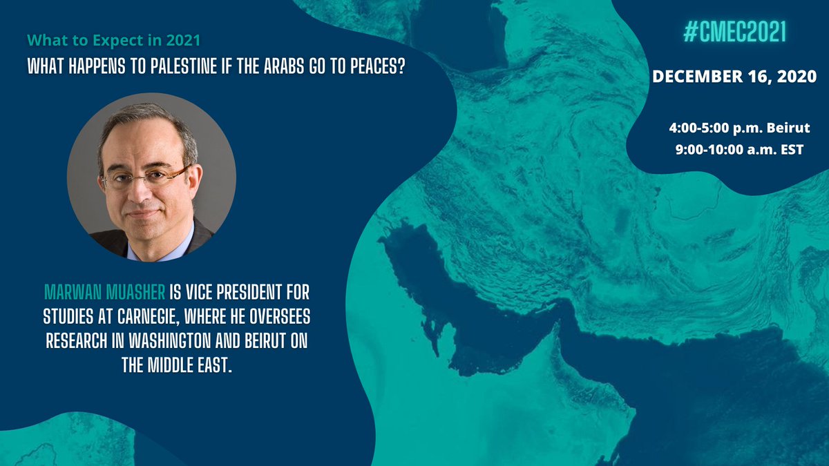 Malcolm H. Kerr Carnegie Middle East Center (@carnegiemec) on Twitter photo <a href="/MarwanMuasher/">Marwan Muasher</a> is vice president for studies at <a href="/CarnegieEndow/">Carnegie Endowment</a>, where he oversees research in Washington and Beirut on the Middle East.
#CMEC2021 <a href="/MarwanMuasher/">Marwan Muasher</a> is vice president for studies at <a href="/CarnegieEndow/">Carnegie Endowment</a>, where he oversees research in Washington and Beirut on the Middle East.
#CMEC2021