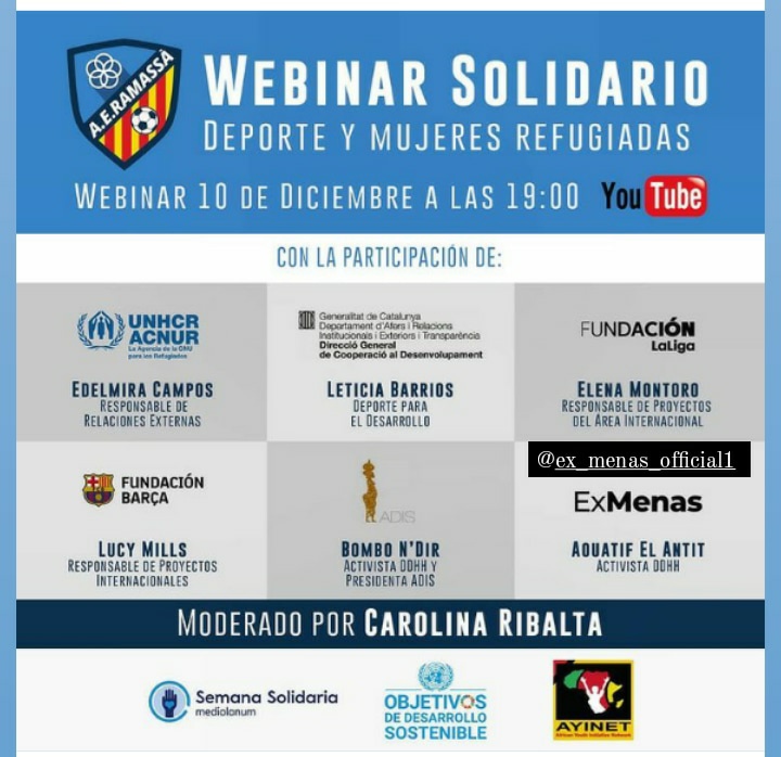 El club Ramassa que quiere empezar el futbol femenino / proyectos sociales para mujeres - hoy harán  un webinar a las 19h youtu.be/oVS_x232Vvw