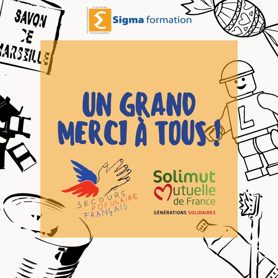 sigma_formation's tweet photo. Grâce à votre implication, la collecte solidaire pour le Secours populaire 13 organisée par Solimut Mutuelle de France a été un succès !
Plusieurs denrées et jouets ont été récoltés, et trouveront leur place auprès des nécessiteux.

#merci #collect #partage #noel #don https://t.co/aLOxN2MxA2