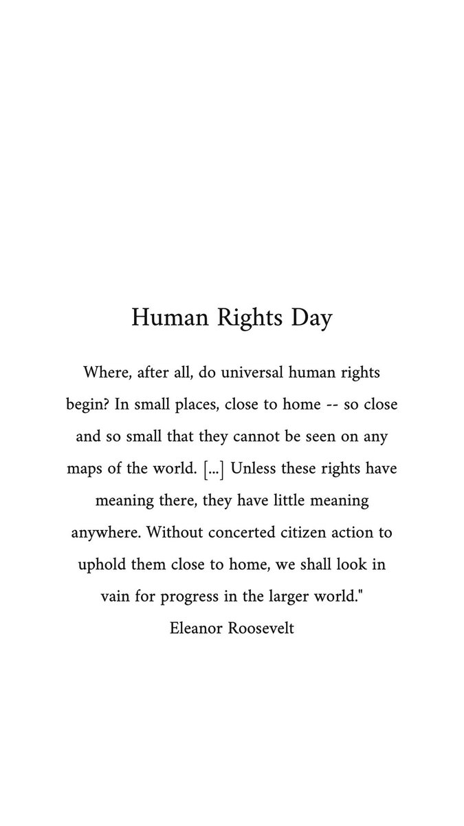 Human Rights Day 
10/12

We need to respect human rights. Especially during these circumstances we need to remain vigilant and ensure the protection of fundamental rights for everyone. 
We #standtogether
#HumanRightsDay
