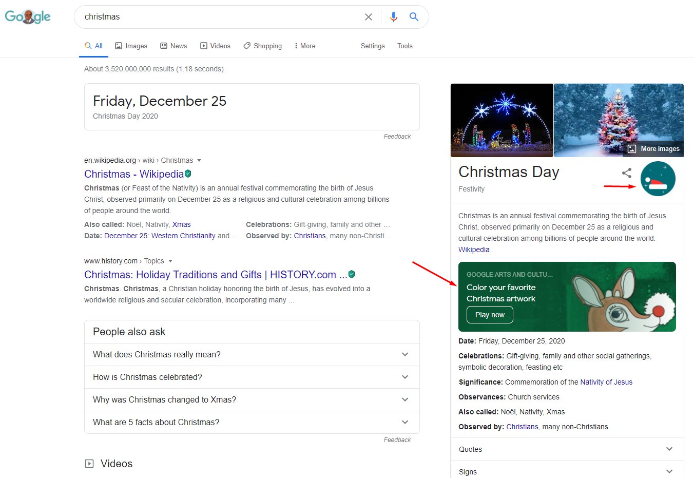 Glenn Gabe Just Noticed This If You Search For Christmas There Are Two Interesting Things Ranking In The Serp First You Can Click The Animated Santa Hat And Be Taken Glenn Gabe Just Noticed This If You Search For Christmas There Are Two Interesting Things Ranking In The Serp First You Can Click The Animated Santa Hat And Be Taken