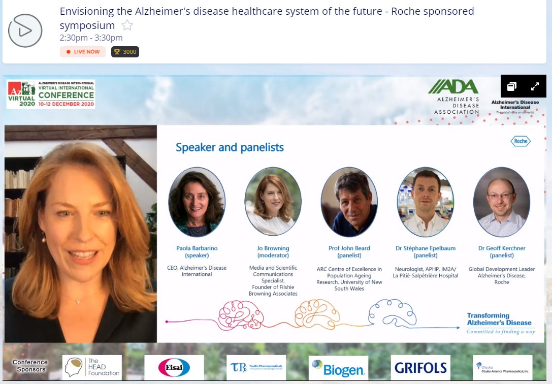 ALV_Olivier's tweet photo. Clear call to action by @PaolaBarbarino for a more person-centered journey in care, treatment and support for #people with #dementia. I think that more collaboration between the biomedical perspective and the psychosocial perspective are key in this challenge.

#ADI2020 https://t.co/UioFWZ8w0F