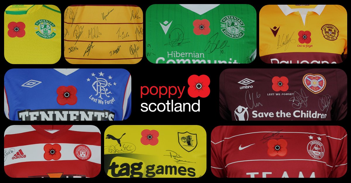 Going once… going twice…. This is your last chance to get your hands on a signed Poppy shirt! The auction closes tomorrow, Friday 18th December, at 8pm. Place your bids here matchwornshirt.com/club/poppyscot… 
#EveryPoppyCounts #signedshirts #scottishpoppyshirts