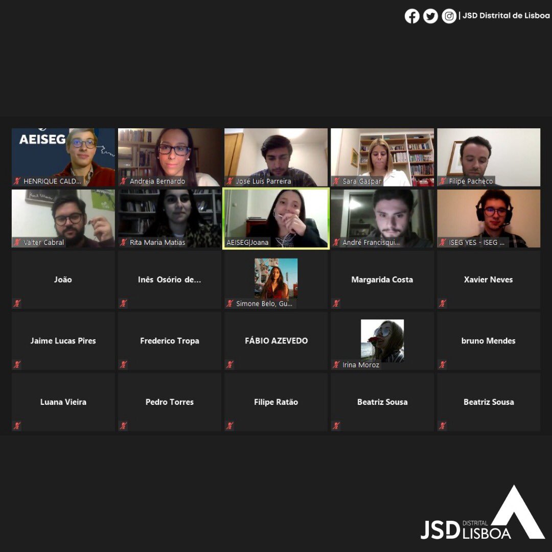 🗣 A presidente da JSD Distrital de Lisboa, Andreia Bernardo, fez parte do painel de convidados para o “Debate Presidenciais 2021 aos olhos dos jovens” organizado pela AEISEG e pelo ISEG YES, em representação da Juventude Social Democrata. 

#AEISEG #ISEGYES #JSDDistritalLisboa