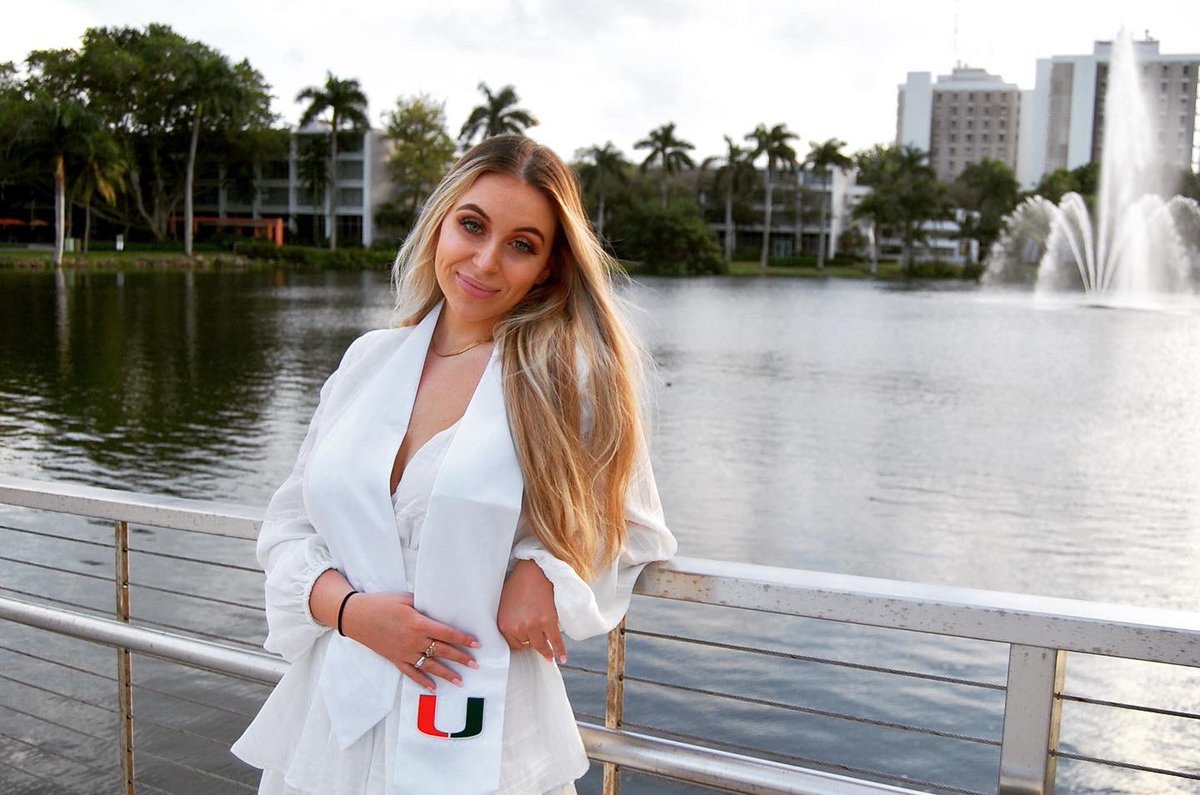 Kavetchnik's tweet photo. It may not be how we imagined it, but the way she has handled herself throughout these difficult times, working & finishing school, makes me so proud. Congrats to my daughter @zoeecross & all the other grads on your virtual graduation from @univmiami today! #doublelegacy🎓🙌🏼🙌🏼🙌🏼 https://t.co/17jGTrNrcf