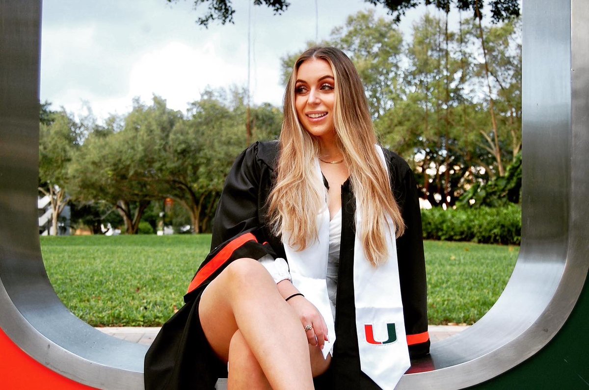 Kavetchnik's tweet photo. It may not be how we imagined it, but the way she has handled herself throughout these difficult times, working & finishing school, makes me so proud. Congrats to my daughter @zoeecross & all the other grads on your virtual graduation from @univmiami today! #doublelegacy🎓🙌🏼🙌🏼🙌🏼 https://t.co/17jGTrNrcf