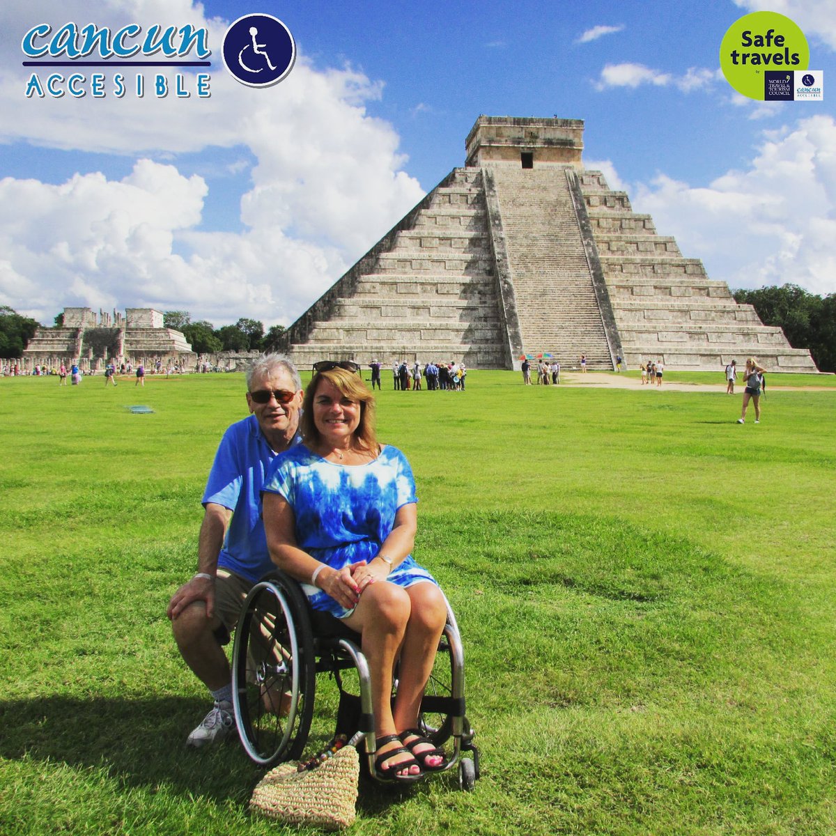 Viajeros disfrutando de nuestro #touraccesible a Chichén Itzá 🌿
#patrimoniodelahumanidad #RivieraMaya
#TurismoAccesible #tourismforall #cancunaccesible #inclusivetourism #diversidad #ChichenItza #tourism #mexicoinclusivo #mexico #caribbean