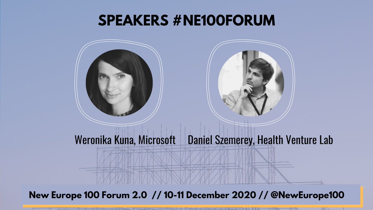 • <a href="/NewEurope100/">New Europe 100</a> event #NE100Forum 2.0 is LIVE 🤩
Watch here 👉 hopin.com/events/new-eur…
NOW📍Chat 👉Cool #Jobs You Could Have in the #Future w/ Weronika Kuna, Goverment Affairs Lead <a href="/Microsoft/">Microsoft</a> &amp; Daniel Szemerey Director &amp; Co-Founder Health Venture Lab 🗣
Support by <a href="/VisegradFund/">Visegrad Fund</a>