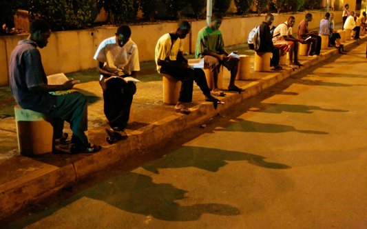 And lastly, the lack of access to energy subjects people to a life in poverty.No electricity means no refrigeration of food; no washing machine; and no light at night. These children are sitting under a street lamp at night to do their homework.