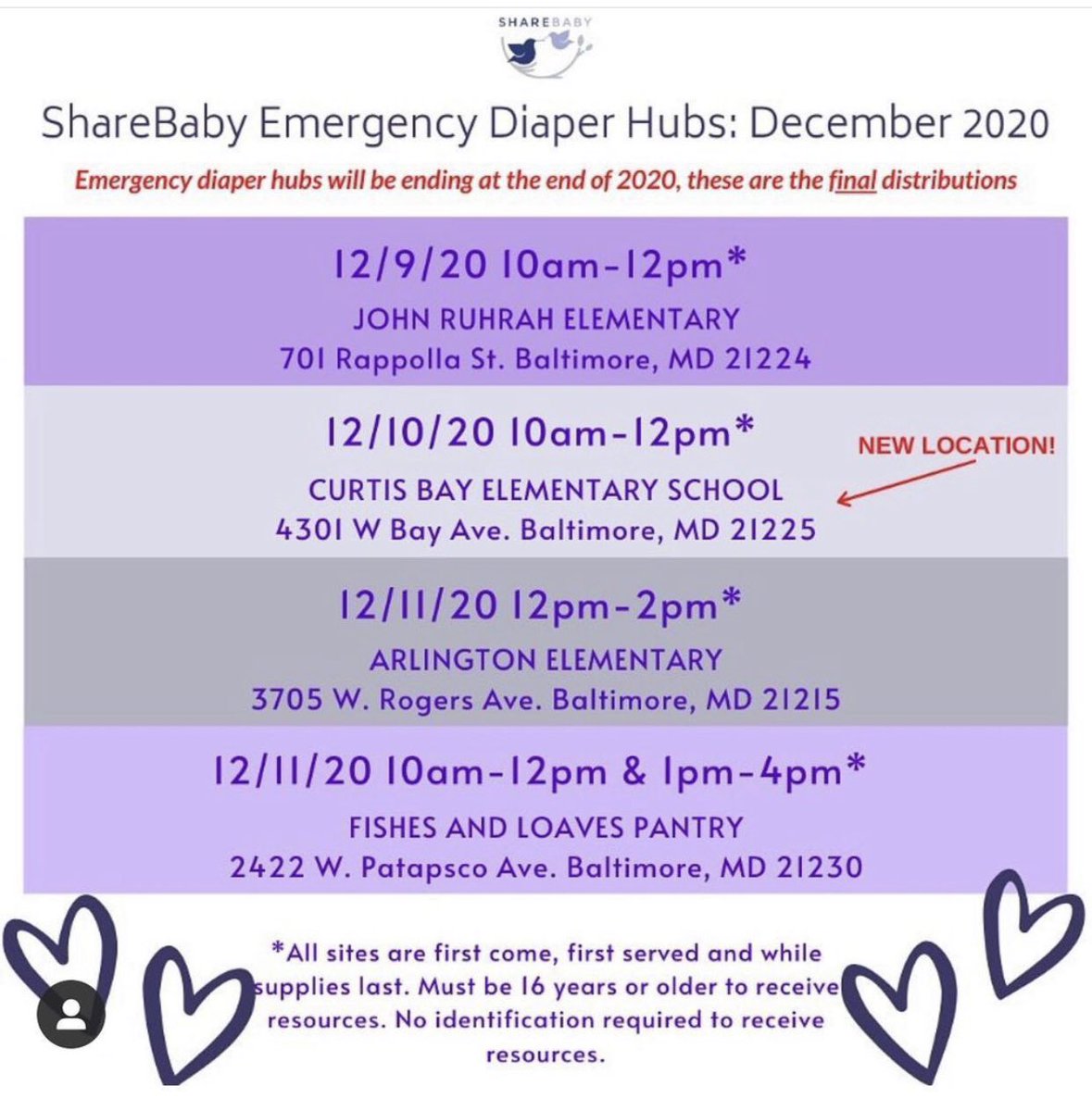 promiseheights's tweet photo. Babeeee! The final @ShareBabyMD emergency #diaperhub week. Come get what you need! https://t.co/705yv5bBc5