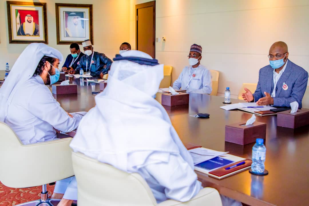 NITDANigeria's tweet photo. As part of engagement of #NigeriaAtGITEX, the HM @FMoCDENigeria, @DrIsaPantami, DG @NITDANigeria, @KashifuInuwa and MD @NigComSat1R, Ms Abimbola Alale held strategic meeting with Dubai Silicon Oasis Authority seeking for partnership that will deepen the growth of ICT in Nigeria. https://t.co/SAkhQlQH7f