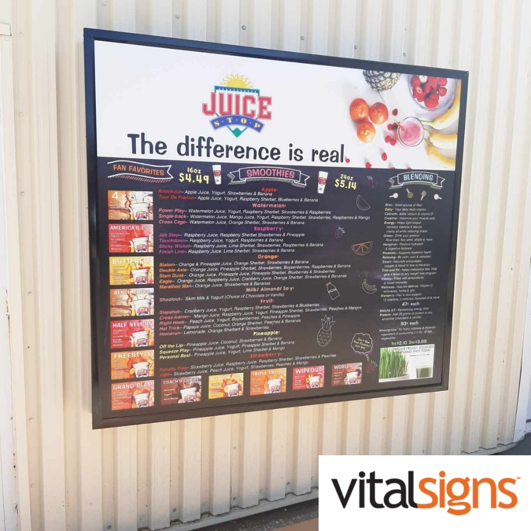VitalSigns_Inc's tweet image. A menu sign is worth a thousand bites! 

Help your customers know what you offer with a traditional menu board!

VitalSigns is the perfect partner for restaurants and cafes seeking out a new, modern menu board, contact us: bit.ly/381yGfD #MenuSign #RestaurantOwners