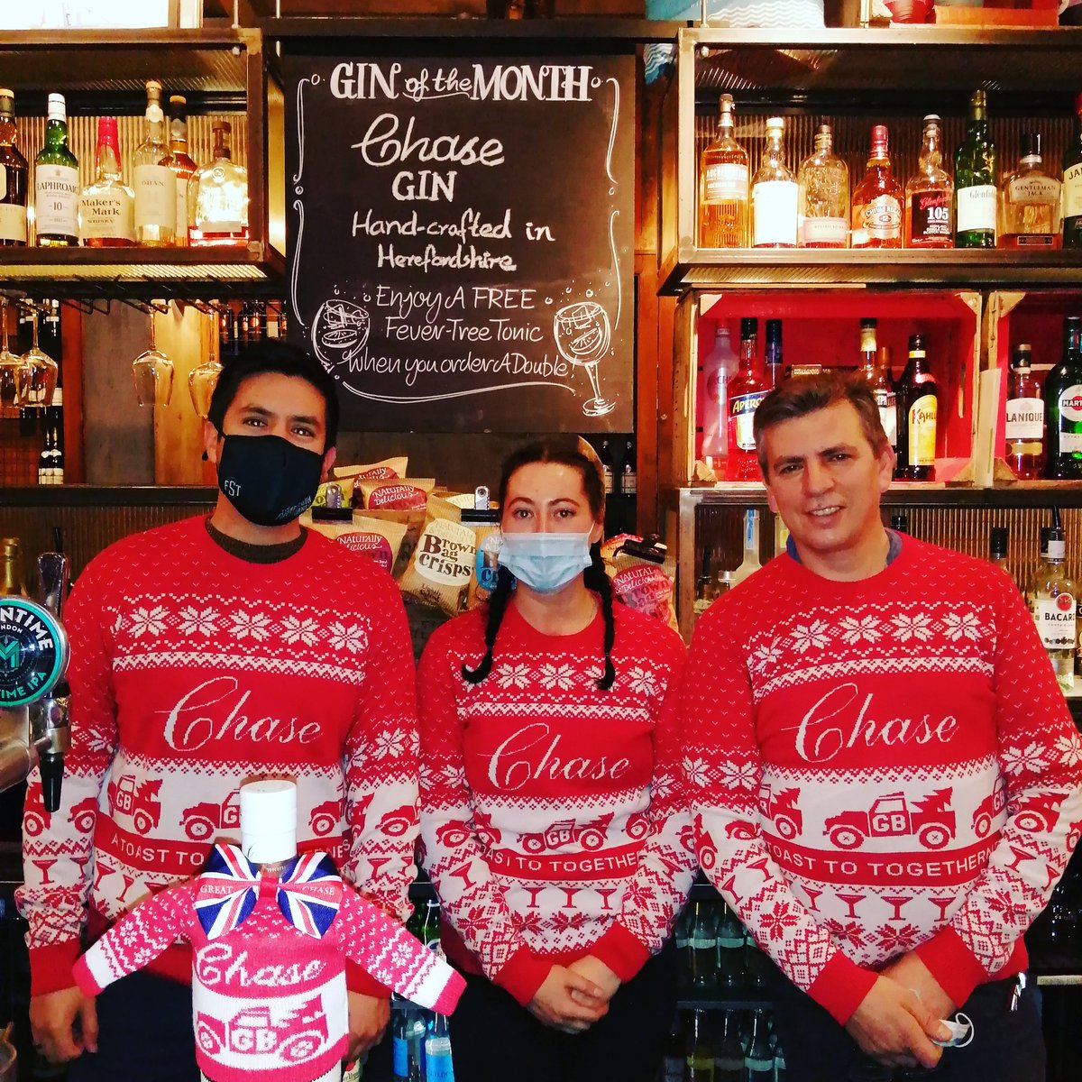 How much do you love our teams Christmas jumpers! Thanks @ChaseDistillery ❤️❤️