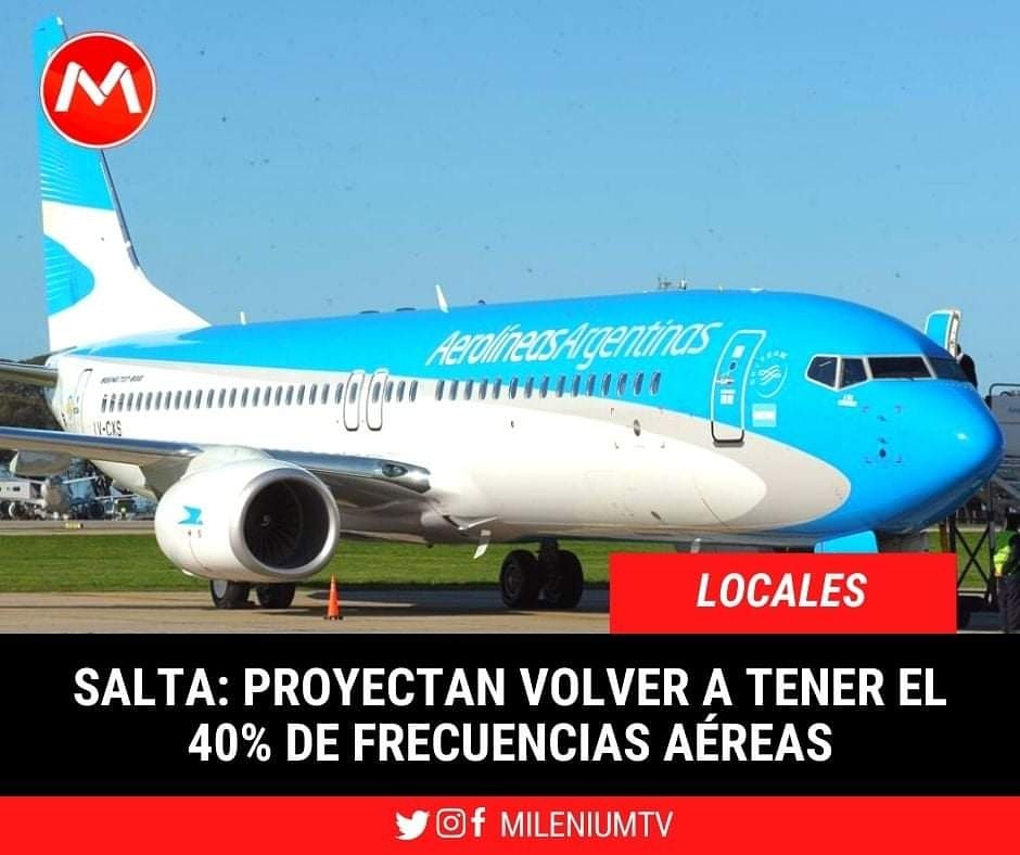 MileniumSaltatv's tweet photo. ✈El Ministro de Turismo y Deportes, Mario Ernesto Peña precisó que de a poco se irá recuperando la conectividad aérea que tenía la provincia con puntos como Córdoba, Mendoza, Iguazú, entre otros.

#turismo #salta 
👇Ampliar info👇
https://t.co/dvOPcimwKP https://t.co/74KVBJEHNY