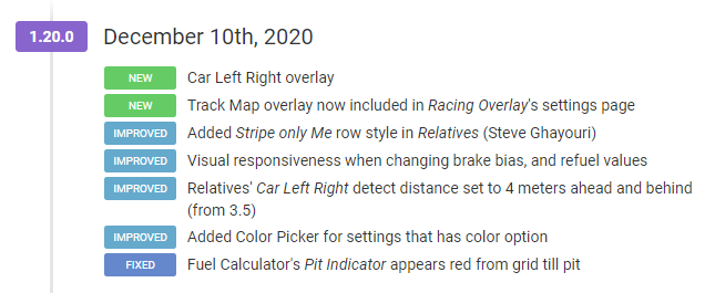 DatKapps's tweet image. 1.20.0 is out

Added Car Left Right and Track Map overlays.