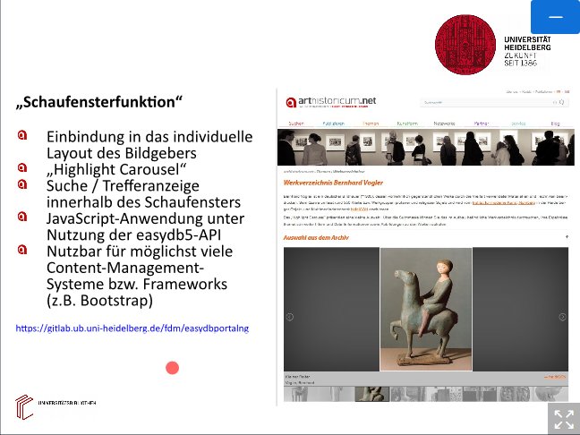 fdmincoop's tweet image. #easydb Anwendungen und Frameworks. Sehr schöne Präsentation von Herrn Maylein aus der UB Heidelberg! So viele schöne Assets und Deeplinks :-). #FDM