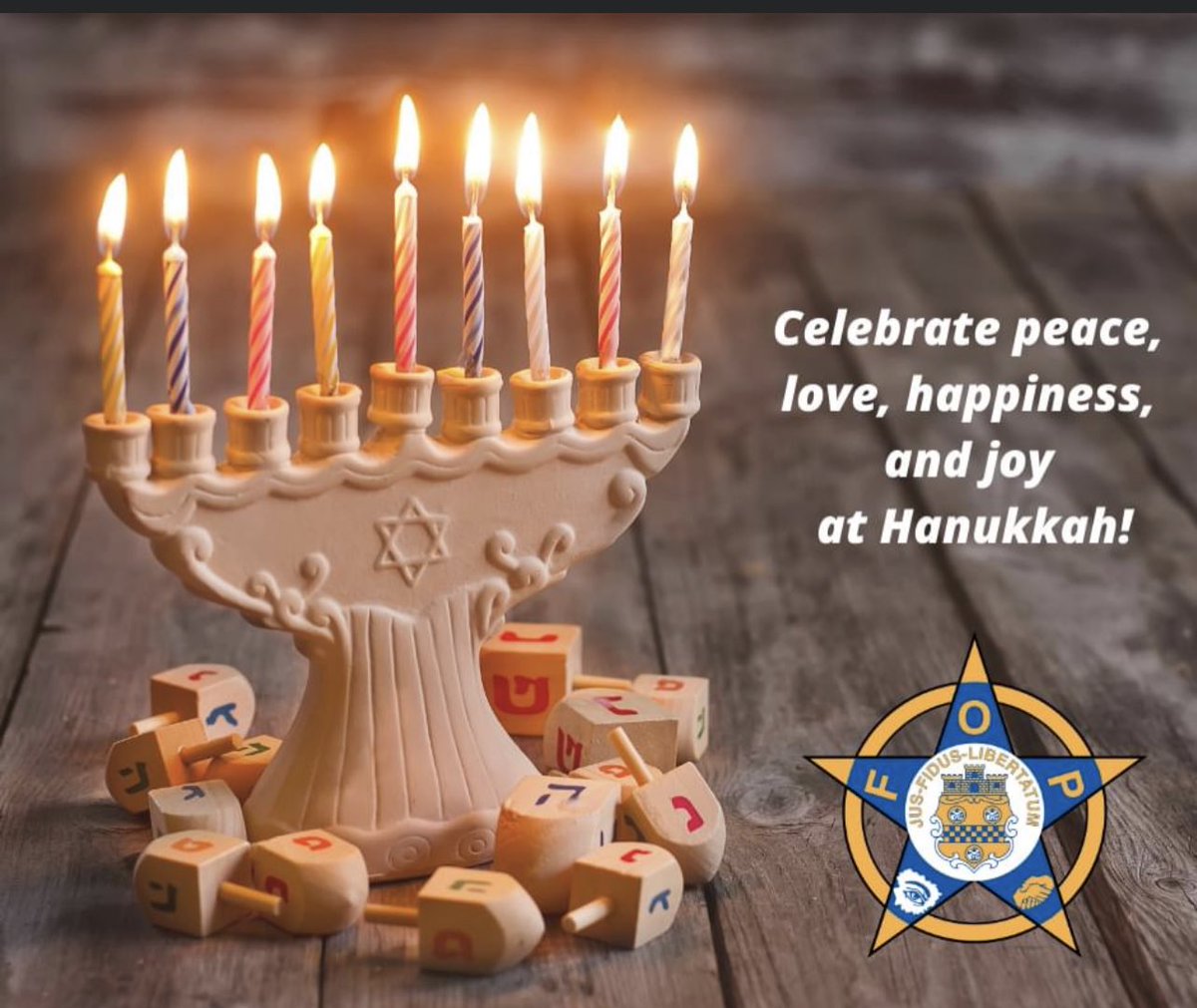 NYS_FOP's tweet photo. Happy Hanukkah #HappyHanukkah https://t.co/sUJSl5FI28