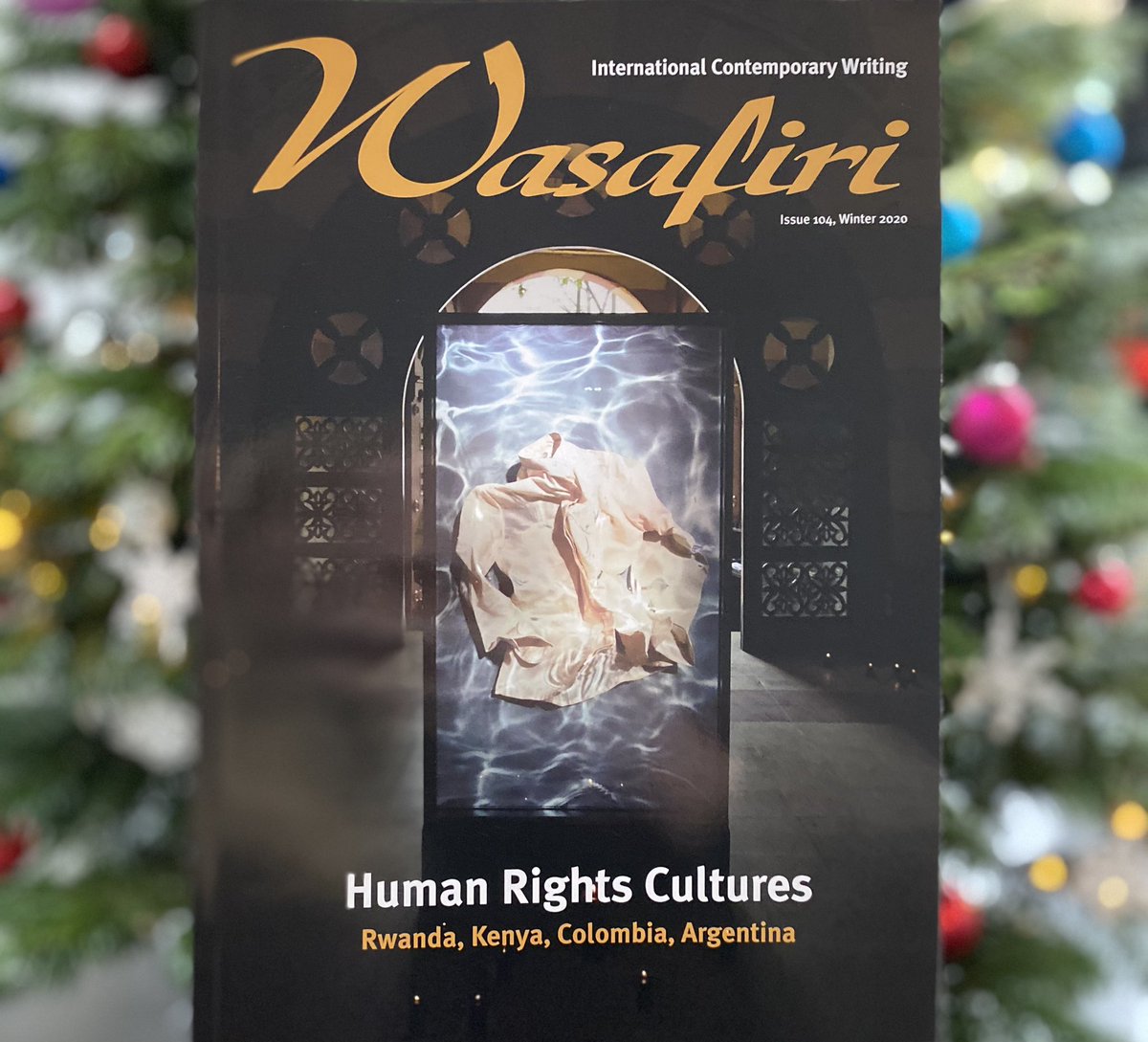 Look what arrived in the post in time for #HumanRightsDay! 6 years in the making. Poetry, short stories, life writing, interviews, articles &amp; book reviews exploring Human Rights Cultures in Rwanda, Kenya, Colombia and Argentina. Order your copy here wasafiri.org/product/wasafi… £11.
