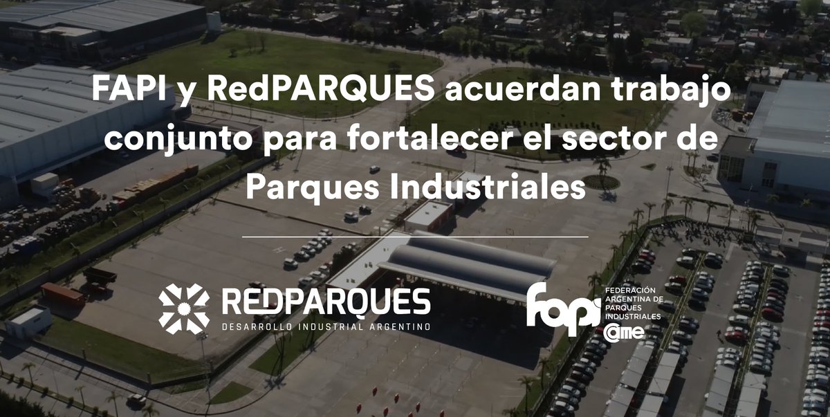 Junto a <a href="/InfoRedParques/">RedPARQUES</a> firmamos un acuerdo con el objetivo de generar la agenda sectorial que fortalezca el sector de agrupamientos industriales, logísticos y tecnológicos de todo el país.
Enterate más acá 👉 bit.ly/3qEiZBT