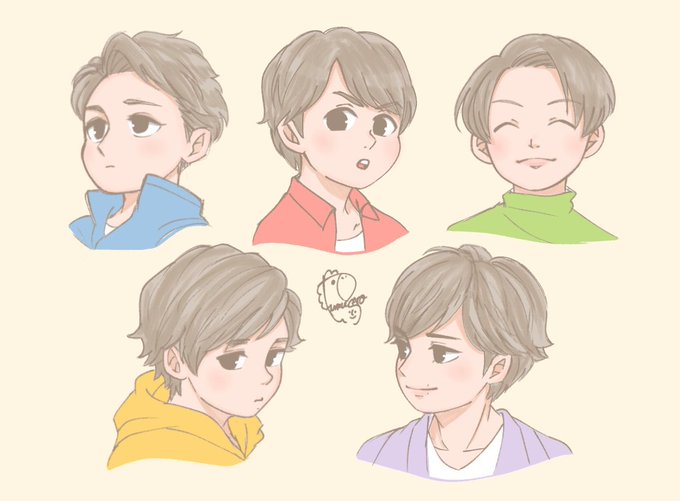 タートルネックのtwitterイラスト検索結果