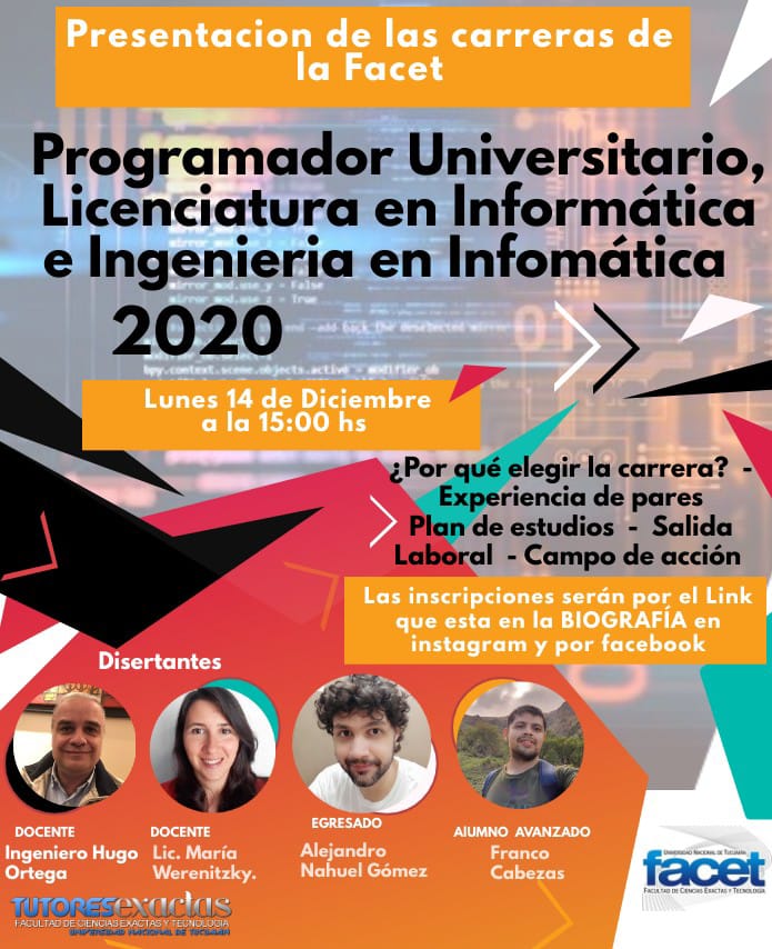 UntInformatica's tweet photo. Sumate! Te contamos sobre nuestras carreras de informática 👇 https://t.co/0OR8nyj9CG