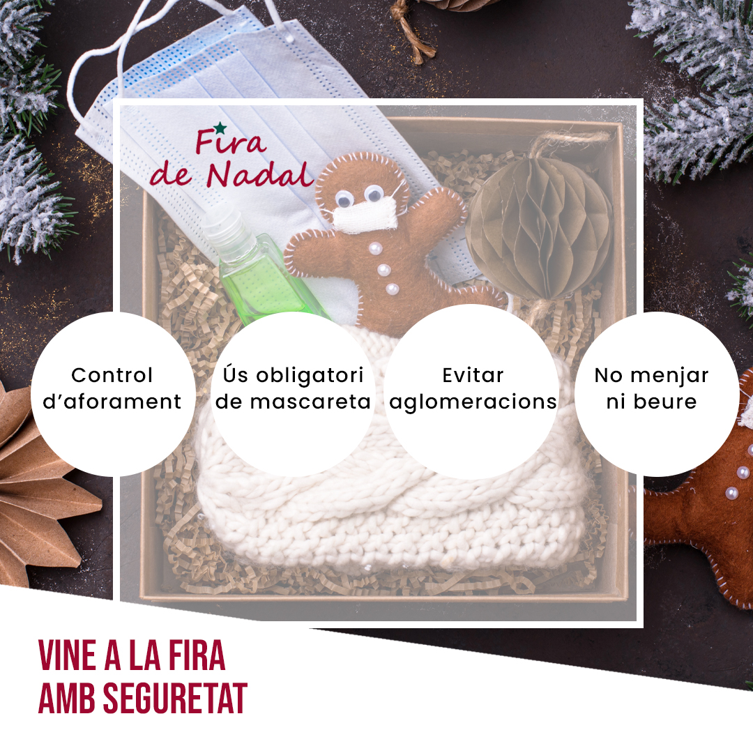 firaigualada's tweet photo. Enguany celebrem la Fira de Nadal amb totes les mesures de seguretat! Perque respectant les normes també podem gaudir del Nadal! ✨😍
#firaigualada #firadenadal2020 https://t.co/p14o3Qr1iX
