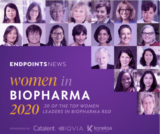 Extraordinary group of honorees recognized by @endpts as top women leaders in R&D: buff.ly/374QwND Delighted to see among honorees: Leena Gandhi @DanaFarber, Aviv Regev formerly @broadinstitute now @genentech, & my wife Diana Brainard @GileadSciences. Cc @VentureValkyrie