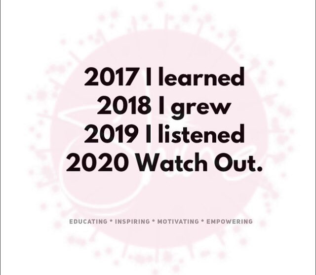 Ok-revisiting this:
2017: learned
2018: grew
2019: listened
2020 I reflected, prioritized, set boundaries, looked at how I can bring others joy &amp; what brings ME joy; felt #gratitude during this storm; stopped the waiting &amp; questioning; figured a whole lot out
So 2021: WATCH OUT!