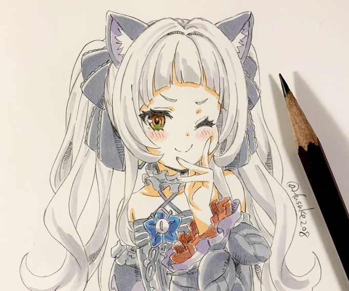 最近のちょこっと手描きシリーズ。デジタルを練習しつつもアナログは大事にしていきたいですね 