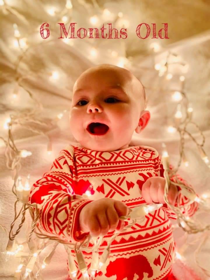 HariettCooper's tweet photo. Miss Elle has turned 6 months. #FirstGranddaughter https://t.co/QfyFthkn6k