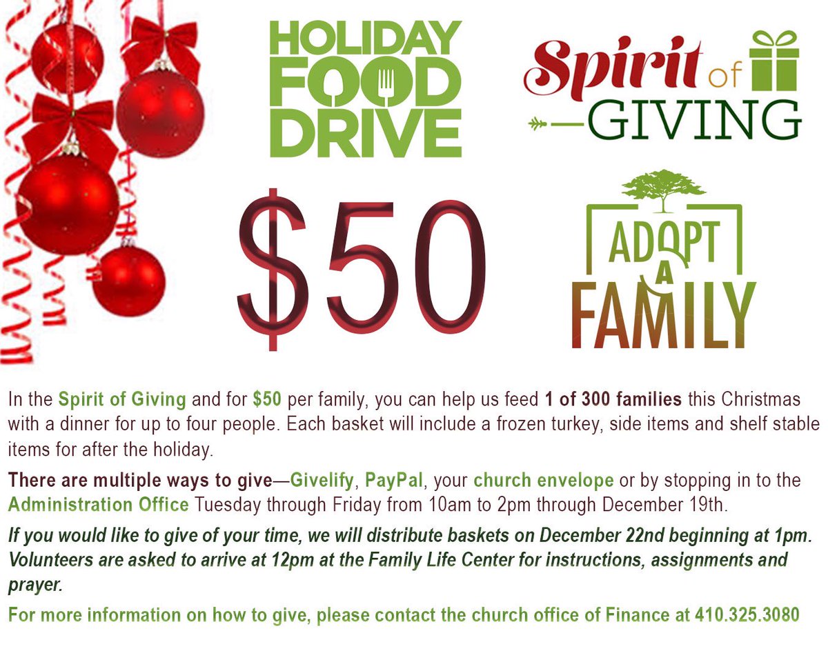 mpcmbaltimore's tweet photo. In the Spirit of giving consider... https://t.co/sVS4GUZJ17