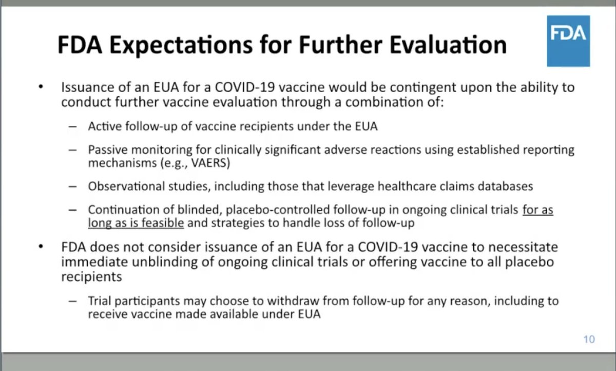 Here is the data they will want to continue to collect even after EUA.