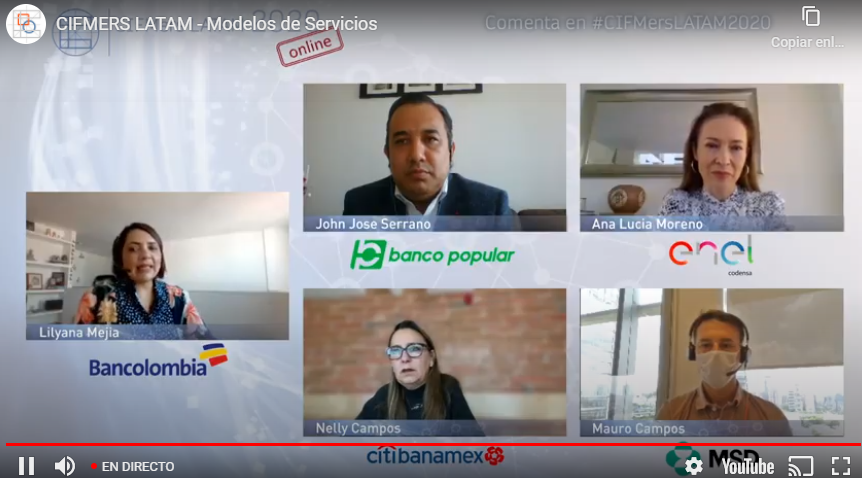 CIFMERS's tweet photo. Primera Mesa de Debate de la jornada de hoy sobre Modelos de Servicios  #CIFMersLATAM2020 #FacilitiesManagement #Facilitiesservices #COVID19 #FACMAN #ISO41000 https://t.co/jG1izjIKvl