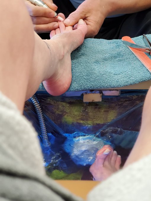 Finally had some time for a pedicure 🥰 wanna guess what color I picked? https://t.co/WH3N6elawo<a href="/tag/prettyfeet"class="tags"><span>#prettyfeet</span></a><a href="/tag/footgoddess"class="tags"><span>#footgoddess</span></a><a href="/tag/sellingcontent"class="tags"><span>#sellingcontent</span></a><a href="/tag/kan"class="tags"><span>#kan</span></a>