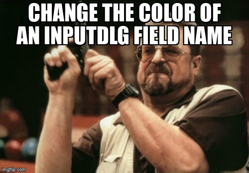 overflow_meme's tweet photo. Change the color of an inputdlg field name https://t.co/VeCZXd51F8 #customization #dialog #textcoloring #matlab #matlabgui https://t.co/dvQTCcpR7g