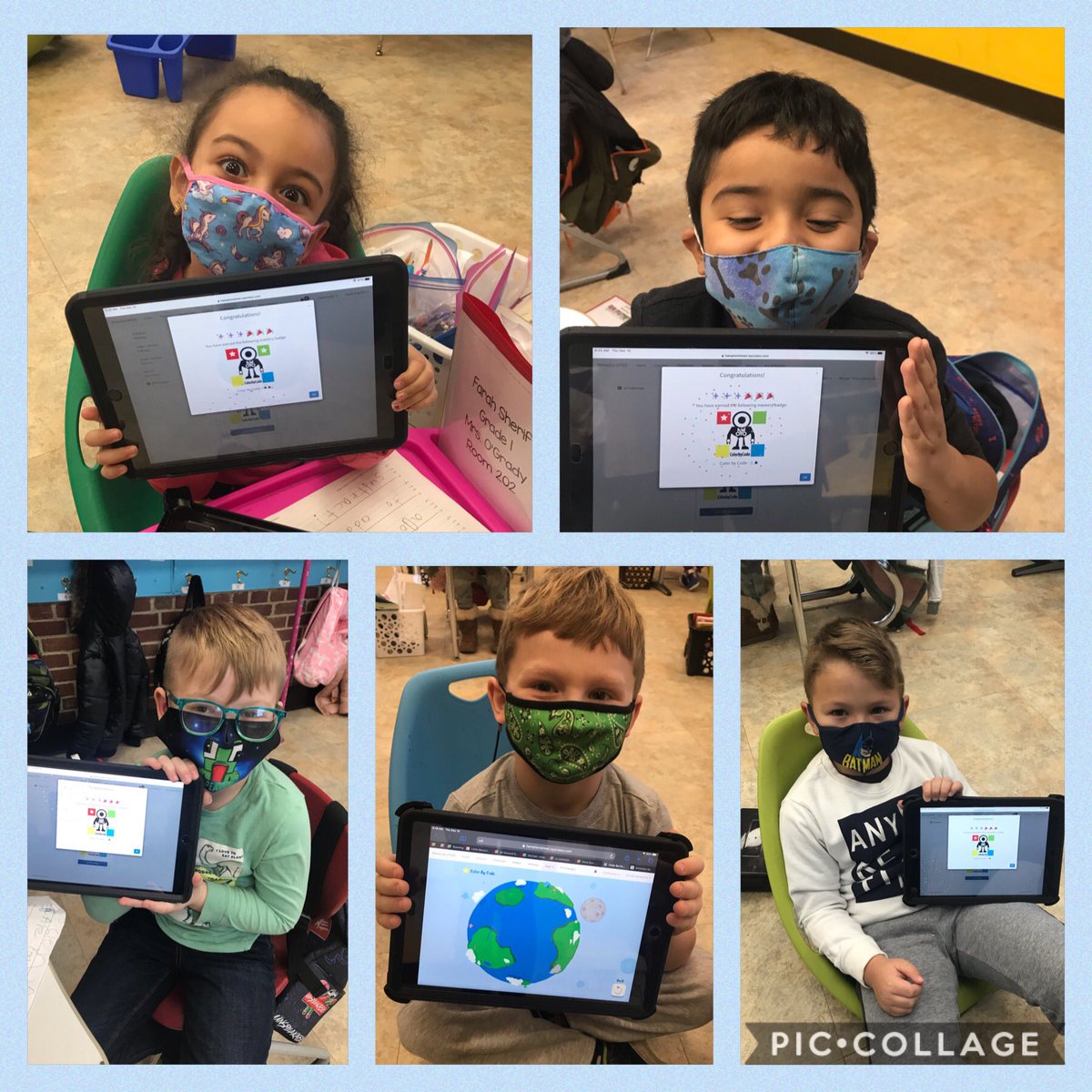 Nodell_library's tweet image. What a morning in room 202!! @kid_OYO Mastery badges and a very populated planet!! Way to go first grade coders!! I’m so #MineolaProud of your determination and perseverance to finish your pathways! @Hampton_Street @ccoogg3 #CSEdWeek2020