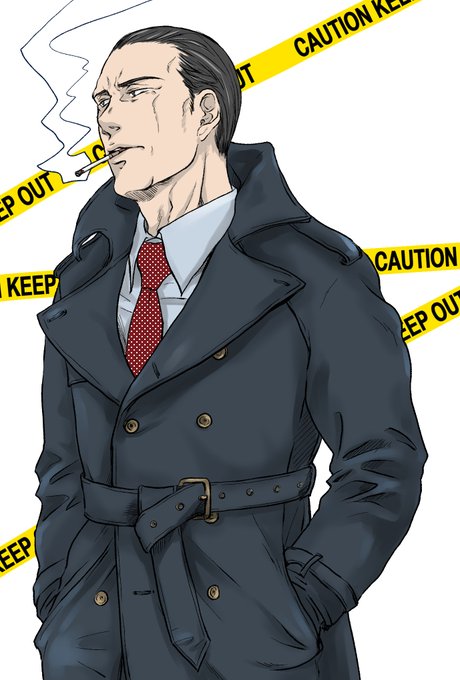 トレンチコートのtwitterイラスト検索結果